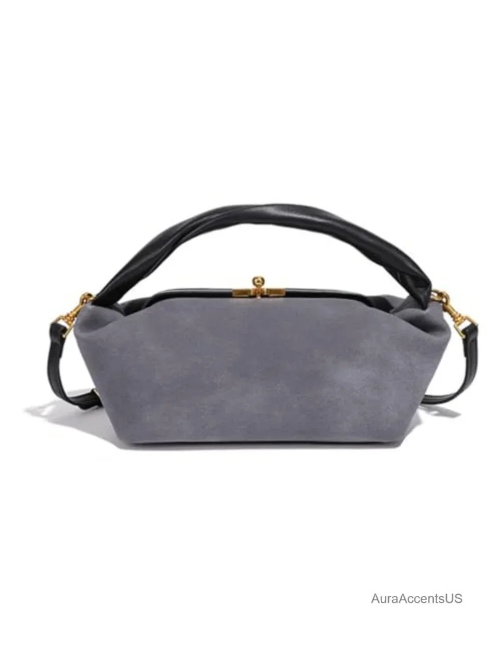 Suede Mini Crossbody Bag Purse with Top Handle Adjustable Strap Shoulder Handbag